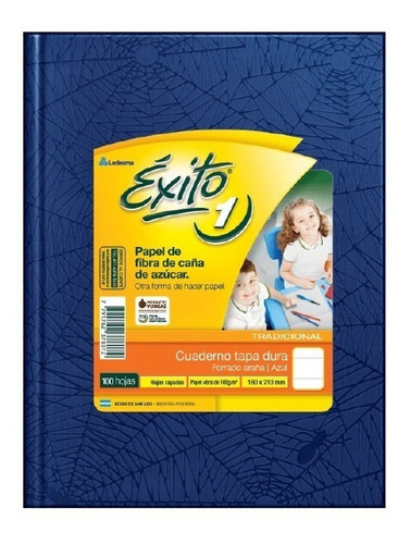 Cuadernos Tapa Dura Forrados Exito N1 48 Hojas Oferta X8u