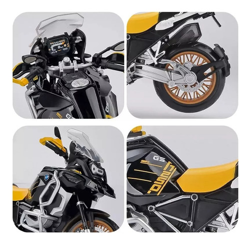 Modelo Amarillo De Motocicleta De Aleación Bmw R1250 1:12