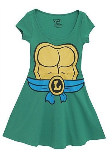 Tmnt Leonardo Patinador Vestido Medio.