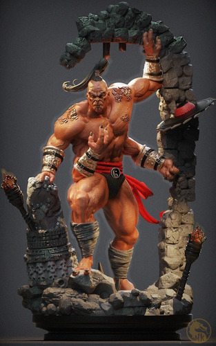 Mortal Kombat Goro Diorama Archivo Stl Para Impresión 3d