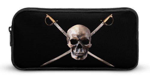 Caja Lapiz Calavera Pirata Bolsa Almacenamiento Organizador