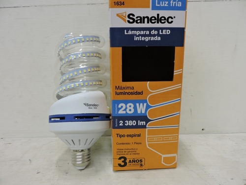 Foco Espiral Led 28w Sanelec 1634 Luz Fría