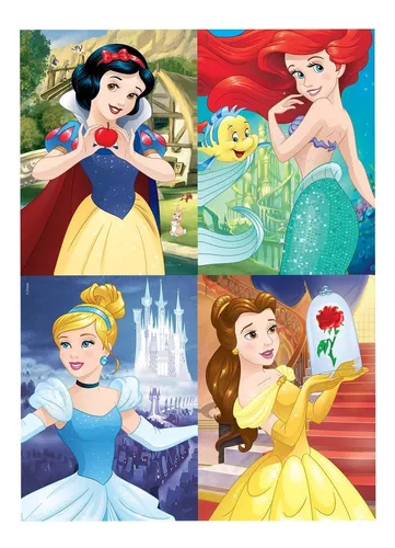 Quebra Cabeça Puzzle Princesas Disney Cinderela 60 Peças Jak