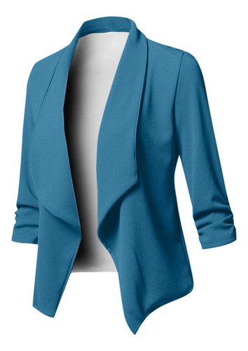 Abrigos K Para Mujer, Blazer, Solapa Frontal Abierta, Manga