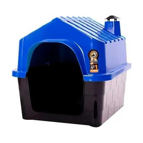 Casinha Durahouse Chaminé Azul Tamanho 02 Cães - Durapets