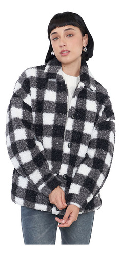 Chaqueta Mujer Negro Checks Corona