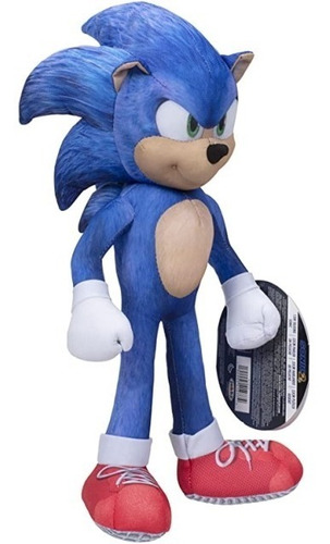 Imagen 5 de 5 de Sonic 2 Peluche 35 Cm 5 Frases En Ingles Original Erizo Azul