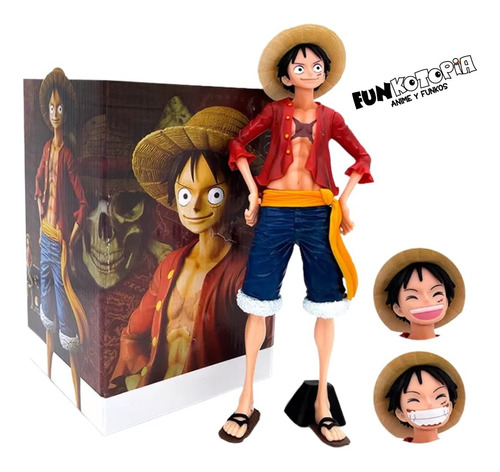 Imagen 1 de 5 de Figura Colección One Piece, Monkey D. Luffy Con Set Cabezas