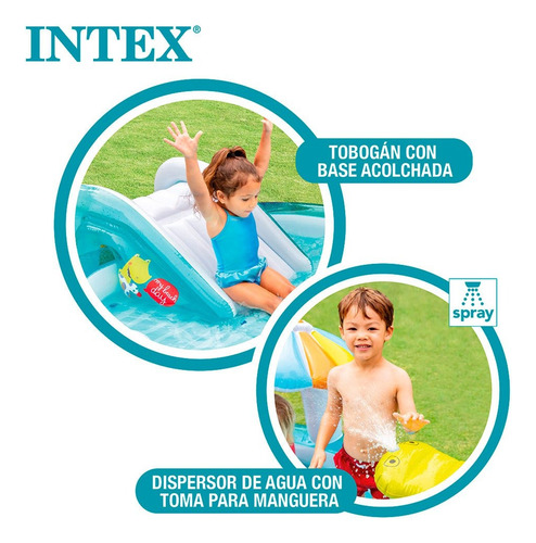 Piscina Inflable C Tobogan Intex Dinosaurios P Niños +2 Años