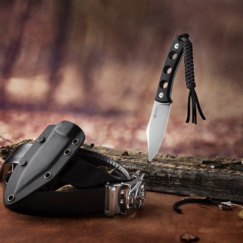 Sencut Waxahachie - Cuchillo De Hoja Fija, Punta De Clip De