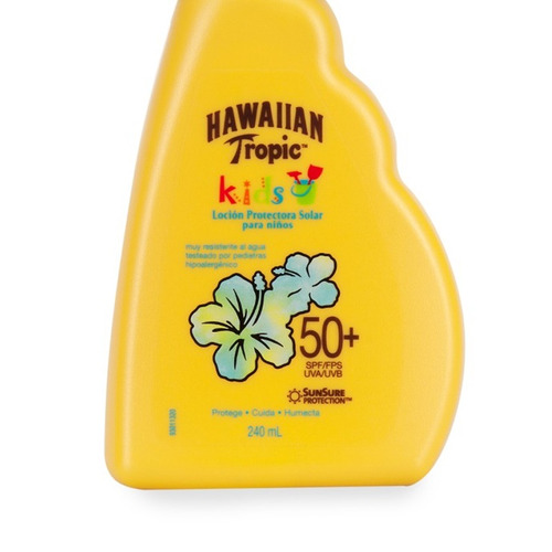 Imagen 3 de 9 de Protector Solar Hawaiian Tropic Kids Rociador 50+ Spf 240ml