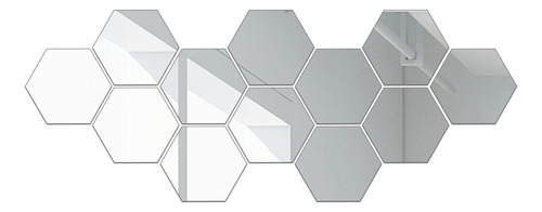 Espelhos Hexagonais Refletores Autoadesivos Para Decoração