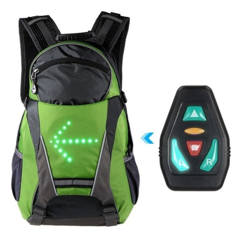 Mochila De Señal De Giro Led Bolsa Brillante De Control Remo