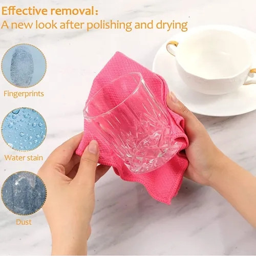 Paño De Limpieza De Cocina Grueso Y Absorbente De 10 Piezas