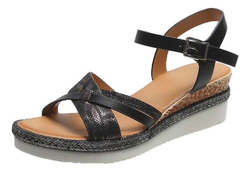 Zapatos Casuales Que Combinan, Sandalias Con Cuña Para Mujer