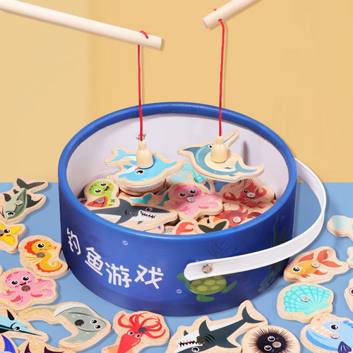 S Juguetes De Pesca De Madera Montessori, Juego Educativo