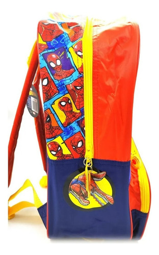 Mochila Spiderman 16 Espalda Wabro 10165 Color Azul Diseño de la tela Poliéster