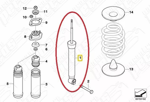 Amortecedor Traseiro Bmw Z4 (e85) 2.5i 2003 A 2008