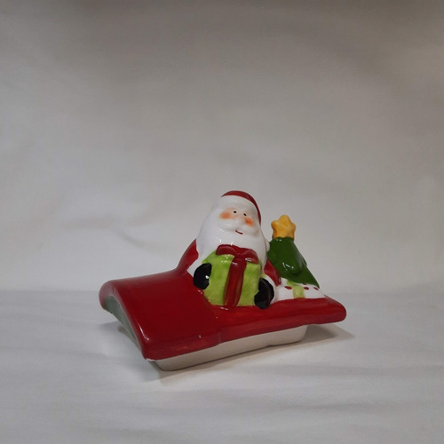 Imagem 4 de 9 de Pote Trem Do Papai Noel Enfeite De Natal Em Cerâmica