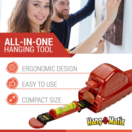 Herramienta Hang-o-matic Para Colgar Cuadros Rojo