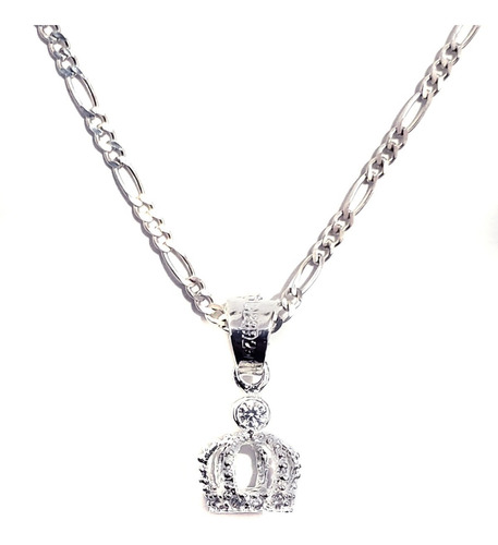 Dije Collar Corona Swarovski Incluye Cadena 100% Plata 925