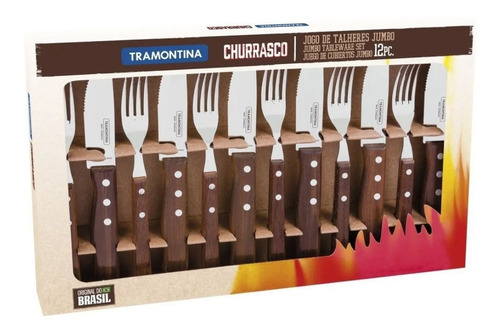 Juego De Cubiertos Para Asado Churrasco 12 Piezas Tramontina