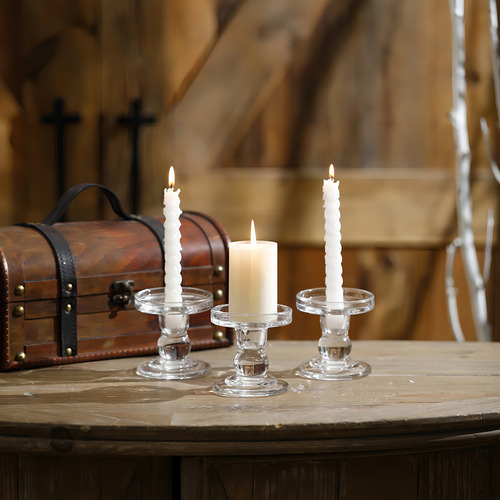 Q/a Portavelas De Cristal Para Portavelas De Pilar, Candelabros, Velas Decorativas, Juego De 3, Para Eventos Formales, Boda, Iglesia, Decoración De Vacaciones, Decoración De Centro De Mesa