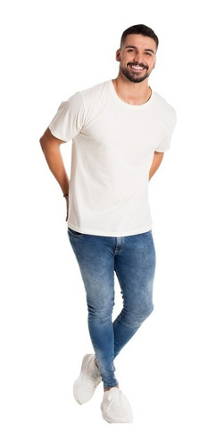 Imagem 1 de 5 de 5 Camisetas Brancas Masculinas Básicas Algodão 30/1 Premium