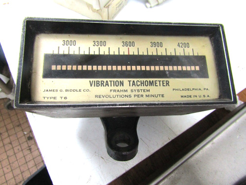  Biddle Co. Frahm Vibrating Resonant Reed Tachometer  Uuk