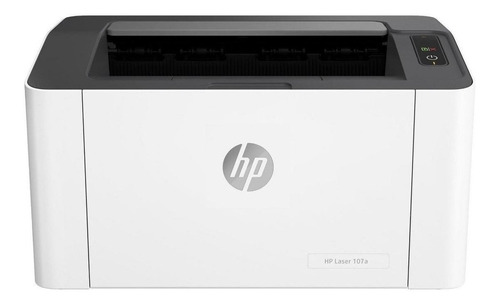 Imagen 1 de 3 de Impresora simple función HP LaserJet 107a blanca y negra 110V/240V