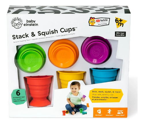 Aplastar Tazas Juguete Apilable Sensorial Baby Einstein