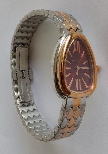 Reloj Bnlgr Mod. Serpentie Seduttorie Dama Correa Oro Rosa/plata Bisel Oro Rosa Caratula Vino (Usado)