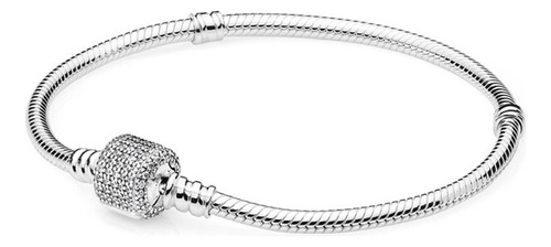 Pulseira De Berloque Bracelete Prata 925 Minimalista Luxo Comprimento 20 Cm