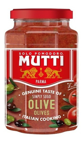 Mutti Sugo Oliva 400g (salsa Con Aceitunas )