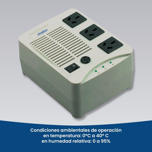 Imagen 6 de 7 de Estabilizador De Tensión Atomlux Linea H H1000@ 1000va