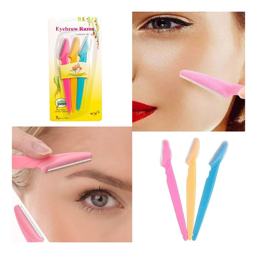 Perfilador Cejas X3 Navaja Quita Vello Facial Depilador