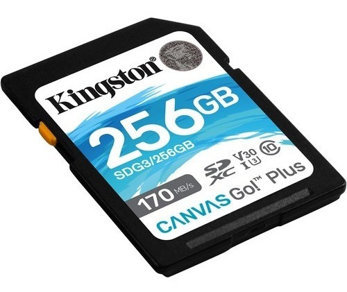 Cartão Memória Sd Xc Kingston 256gb Canvas Go Plus 170mb/s