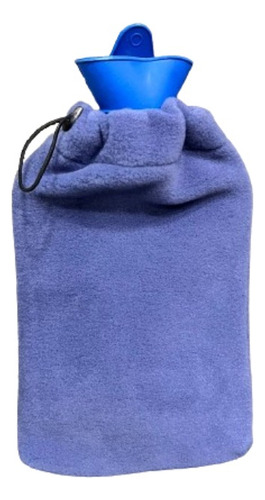 Bolsa Agua Caliente 1.8 Lts Rosca Antiderrame + Funda Polar Color Azul Grisaceo