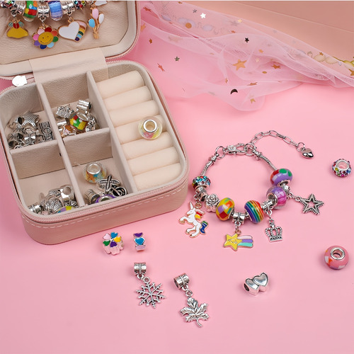Kit Para Hacer Joyas De Cristal Diy De 68 Piezas (con Caja)