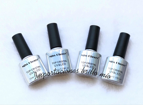 Imagen 2 de 3 de Top Cristal Gel Uv/led Miss Cherry 10ml Uñas Gel Semi 1pz