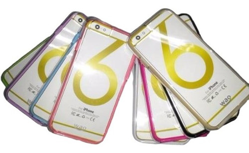 Acrilico Silicon iPhone 6 Plus Con Borde  Transparente 