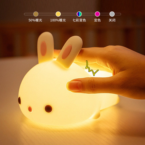 Bonita Lámpara Nocturna Con Forma De Conejito, Iluminación S
