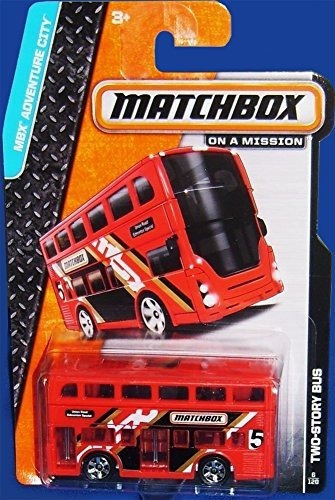 2014 Matchbox Mbx Adventure City - Autobús De Dos 3pd07