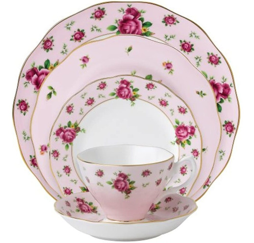 Royal Albert New Country Roses Juego De Mesa De 5 Piezas, En