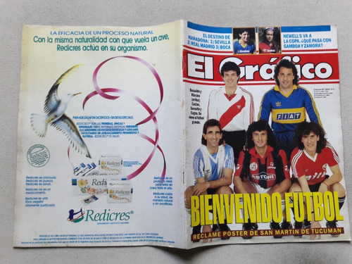 Revista El Gráfico N° 3800 Poster San Martin Tucumán 1992