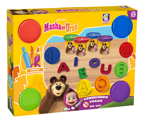 Brinquedo Masha E O Urso Conhecendo Vogais