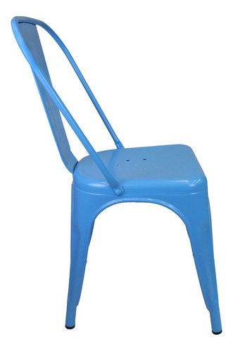 Kit 5 Cadeiras Tolix Industrial P/ Bar, Área Externa Estrutura Da Cadeira Azul