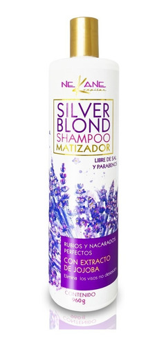 Shampoo Matizador Silver Nekane 960g Libre De Sal 12pzas