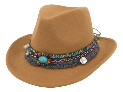 Sombrero De Vaquero De Fieltro Para Hombre, Sombrero De Fedo