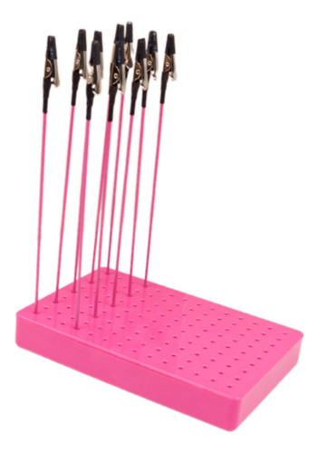 10x Pintor Soporte Base Set Modelado Rosa Y 10 Clips